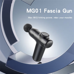 MG01 5 Speeds Muscle Relief Portable Deep Tissue Massage Gun with 4 Heads