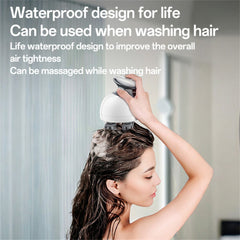 MG12 IPX7 Waterproof Low Noise Head Massager with Detachable Charging Dock