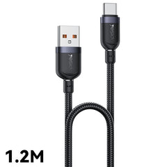 CA132C 1.2 Meter 18W Fast Charging USB to Type-C Aluminum Alloy Braided Data Cable