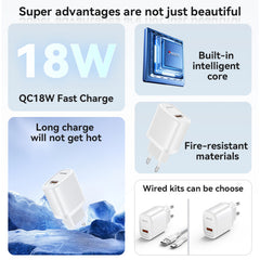 YC66 Overspeed Fast Charge Fireproof Material QC18W Single A EU Char