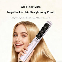 MG33 EU Plug Hair Straightener Brush Smart Temperature Control Negative lon Hair Straightening Comb