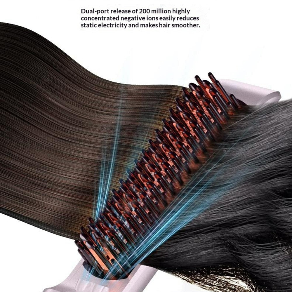 MG33 EU Plug Hair Straightener Brush Smart Temperature Control Negative lon Hair Straightening Comb