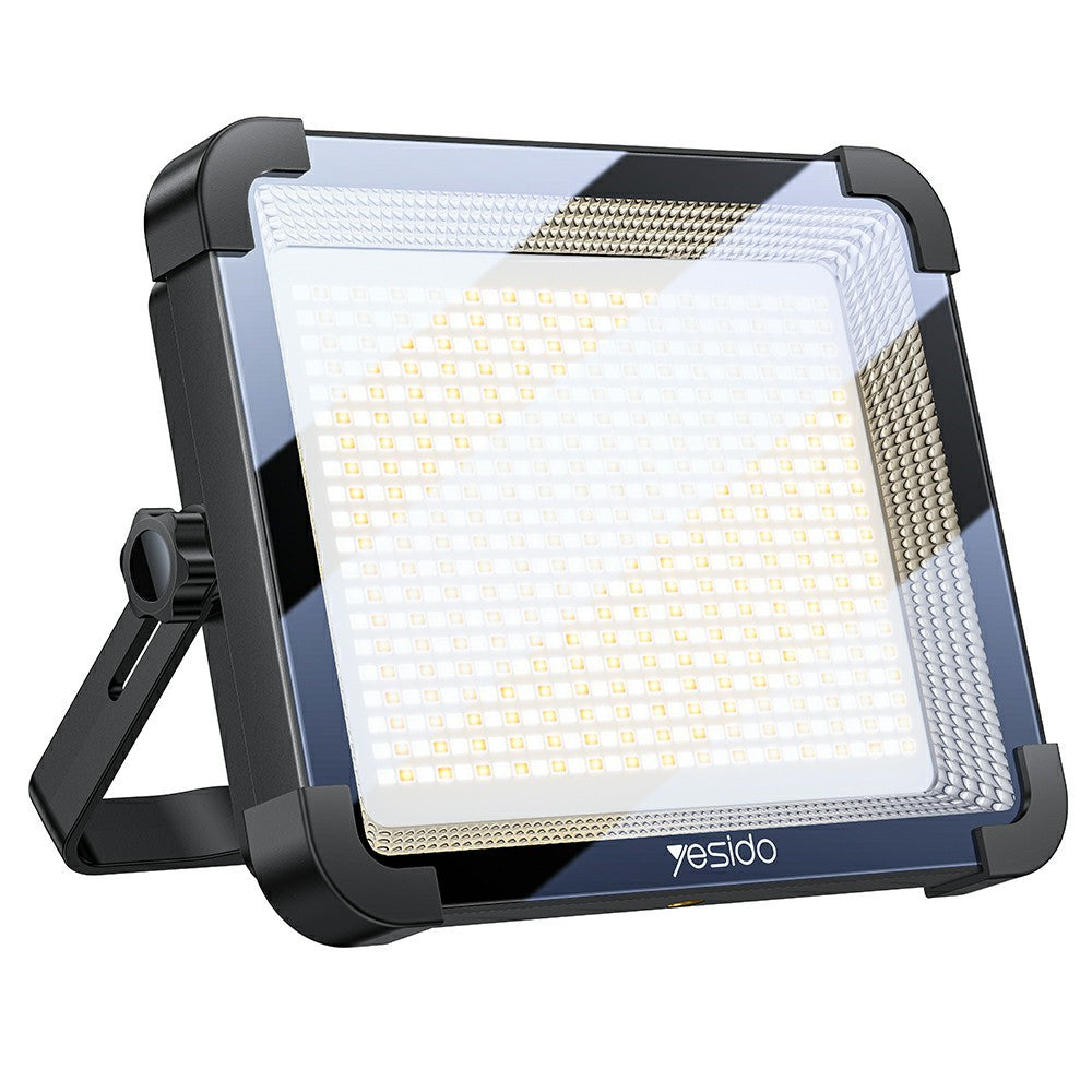 YESIDO DH17 Outdoor Floodlight Emergency Light 600 LED Fill Light 10000mAh Battery for Camping / Fishing - Black