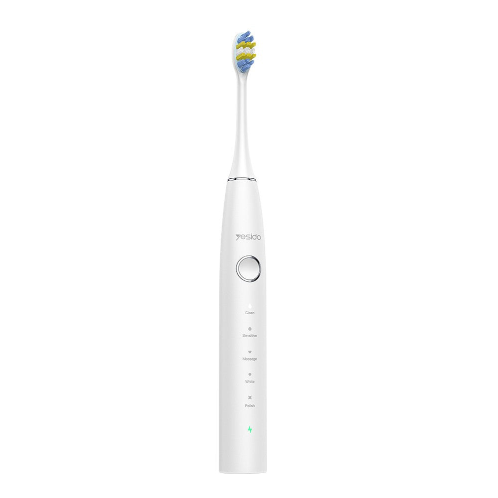 MG24 IPX7 Waterproof Sonic Electric Toothbrush 38400 VPM Long Battery Ergonomic Handle - White