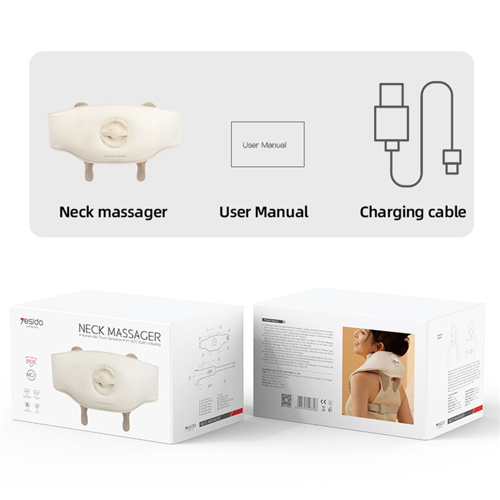 MG11 3 Modes Adjustable Width Neck and Shoulder Massager Heat Therapy Massage Device