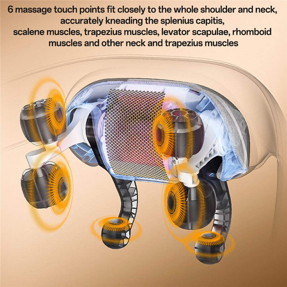 MG11 3 Modes Adjustable Width Neck and Shoulder Massager Heat Therapy Massage Device