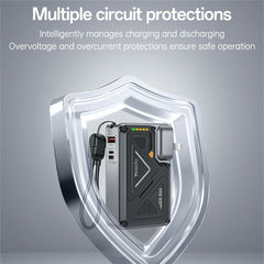 YP89 AC + DC Wireless Charging 10000mAh Power Bank with Stand iP / USB / Type C Multi Port 22.5W Fast Charger