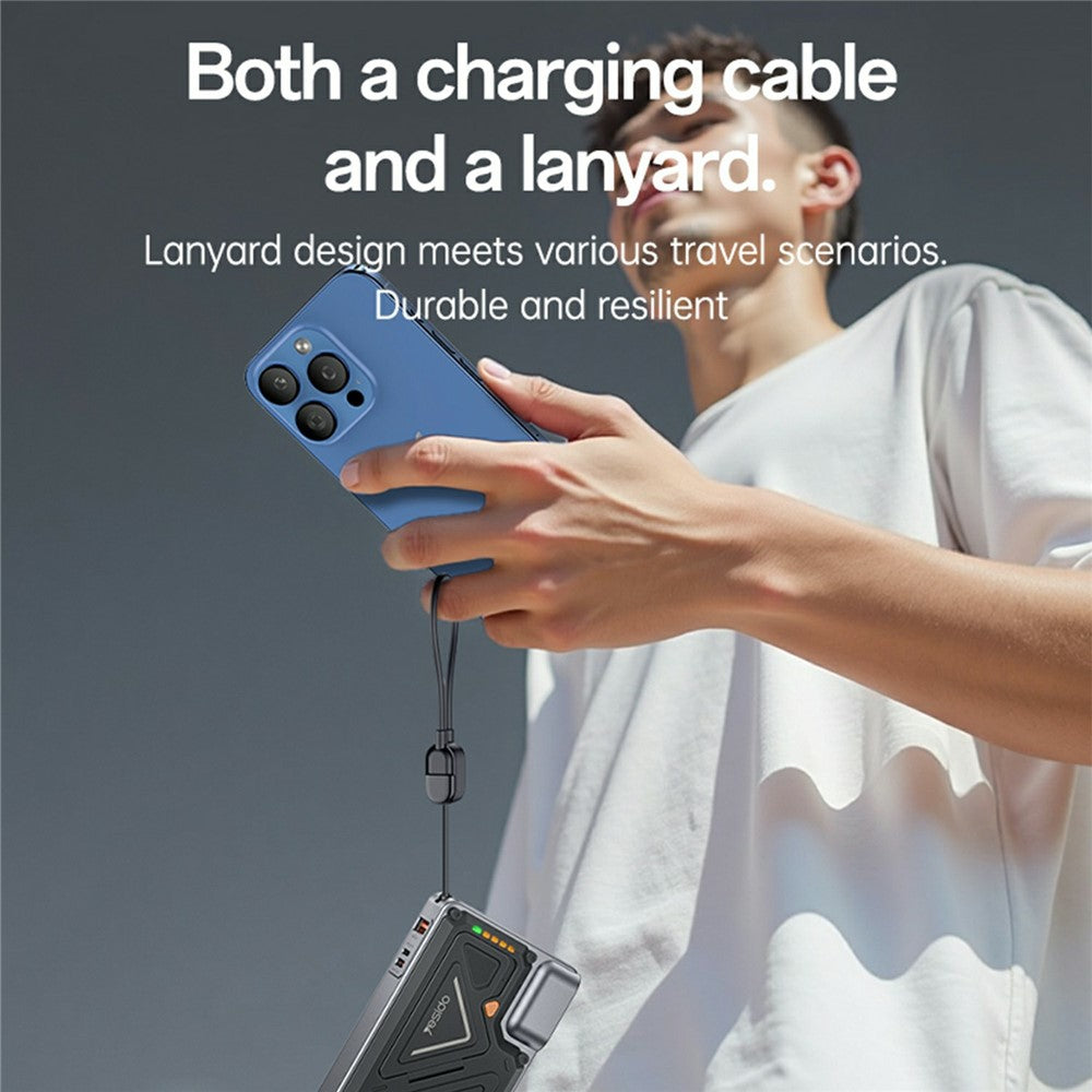 YP89 AC + DC Wireless Charging 10000mAh Power Bank with Stand iP / USB / Type C Multi Port 22.5W Fast Charger