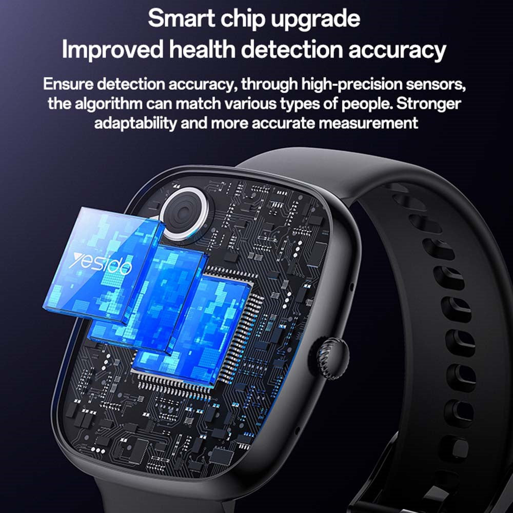 IO22 1.83 Inch Big Screen Real-time Message Notification Health Detection BT Smart Call Watch