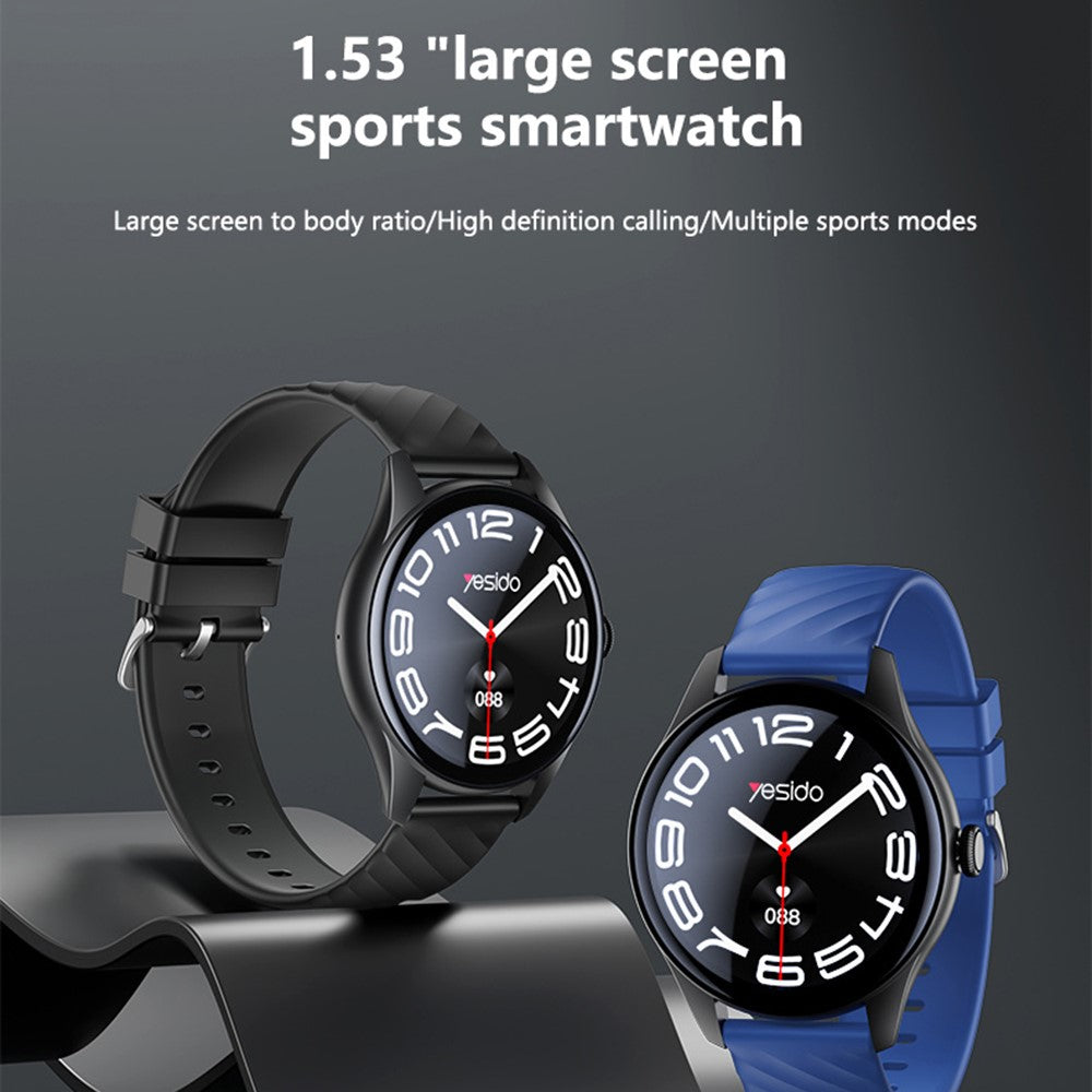 YESIDO IO43 Smart Watch 1.53 Inch HD Display Health Tracker with Heart Rate Monitor / Call Function / Music Control