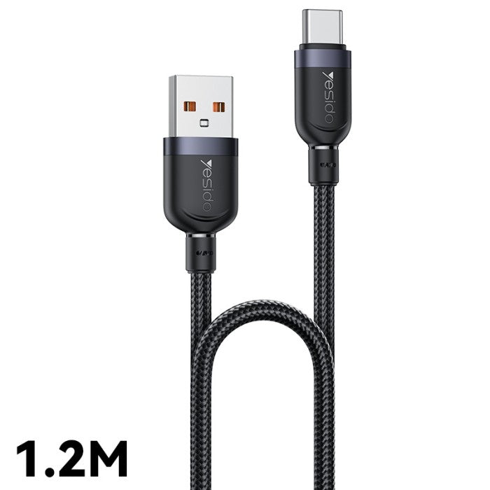 CA132C 1.2 Meter 18W Fast Charging USB to Type-C Aluminum Alloy Braided Data Cable