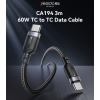 CA194 3M PD 60W Fast Charging Type-C To Type-C Max With 480Mbps Data Transfer Braided Data Cable