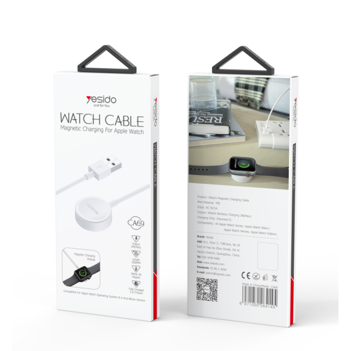 CA69 1 Meter PVC 2w for iWatch Original Wireless Charging Dock Charger Line