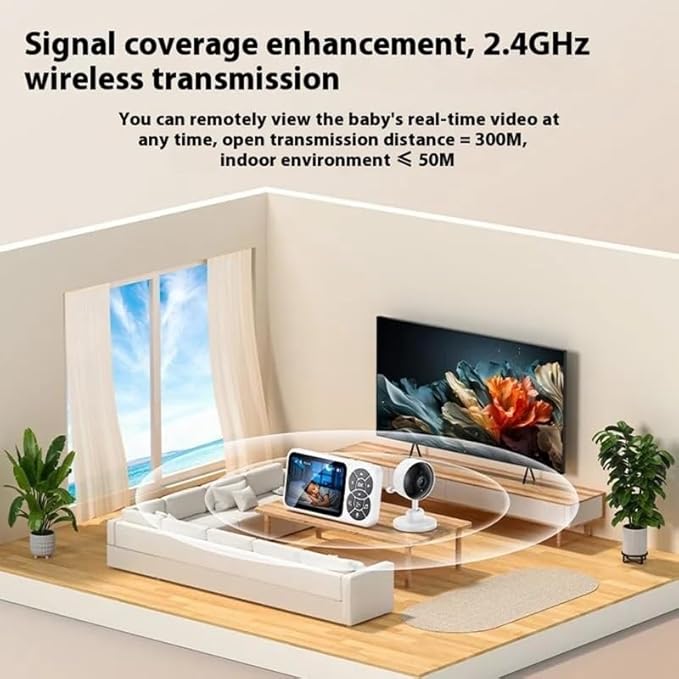 YESIDO KM26 Baby Monitor 3.5 Inch LCD Display Night Vision Temperature Detection 2.4G Wireless Camera