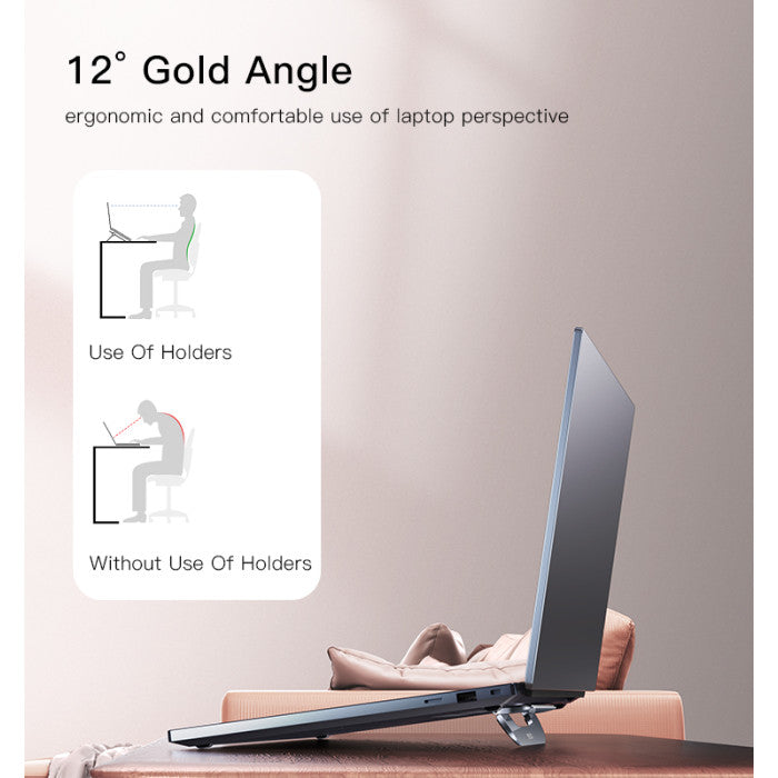 LP03 High Quality Zinc Alloy Magnets Folding Notebook Tablet Laptop Holder Support Stand