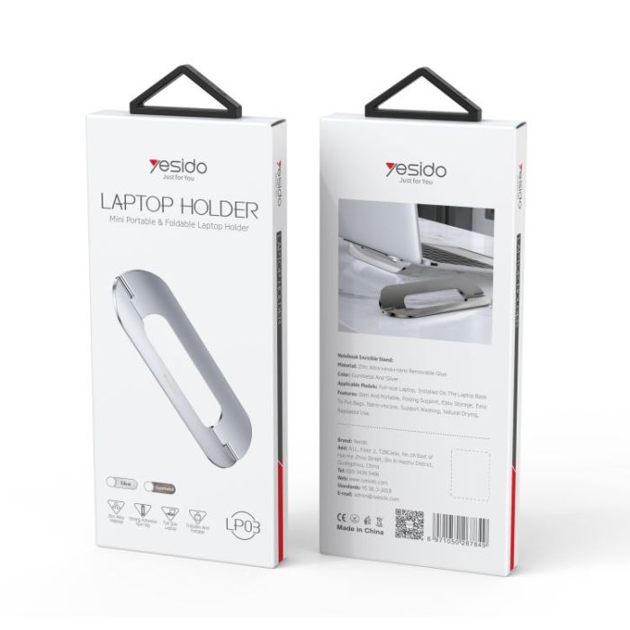 LP03 High Quality Zinc Alloy Magnets Folding Notebook Tablet Laptop Holder Support Stand