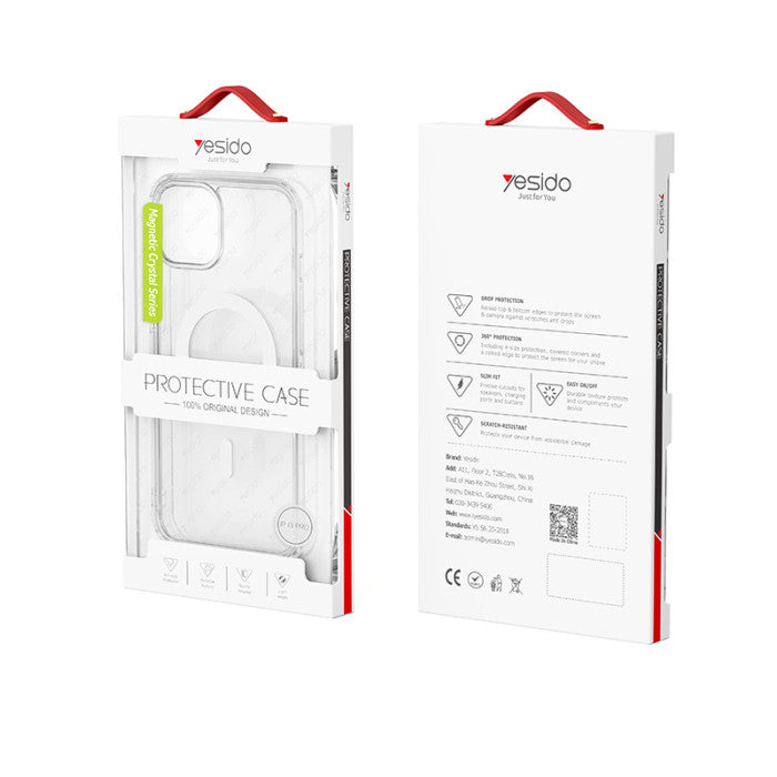 PC03 Magnetic Transparent Phone Case | TPU Shockproof Strong Magnet Case for iPhone