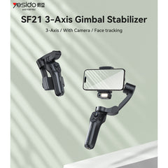 SF21 Face Tracking With Camera Powerful Battery Built-in Extra Fill Light 3-Axis Gimbal Stabilizer