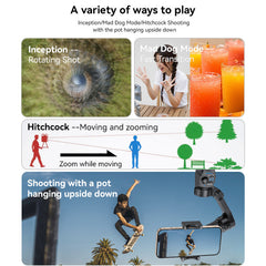 SF27 Three-axis Handheld Shooting Gimbal Stabilizer Auto Face Tracking Handheld Selfie Stick Tripod