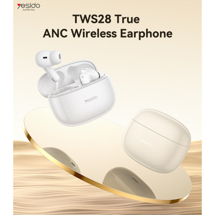 TWS28 BT5.3 Ultra Low Latency With ENC Microphone Touching Control ANC +ENC TWS Wireless Earphone