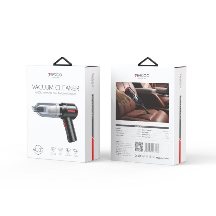 VC03 Hot Selling 4500pa Portable Compact Handheld Car Vacuum Cleaner