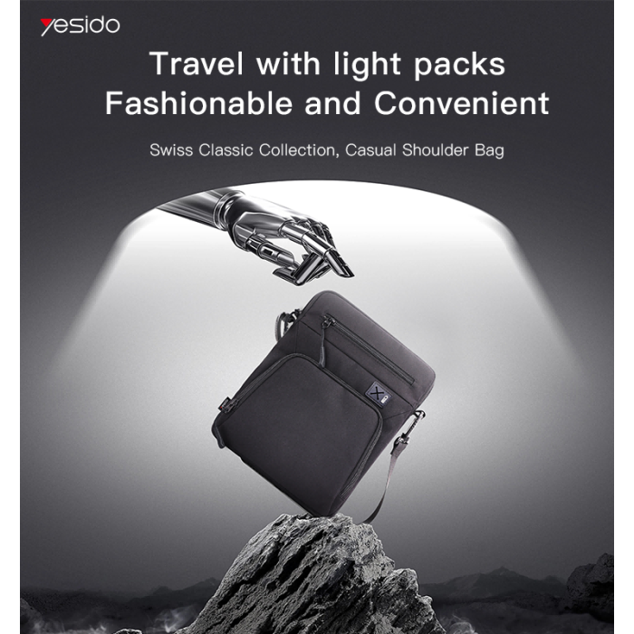 WB31 Hot Selling Waterproof Shoulder Cross-body Bag Casual Black Purse Handbag Sling Bag