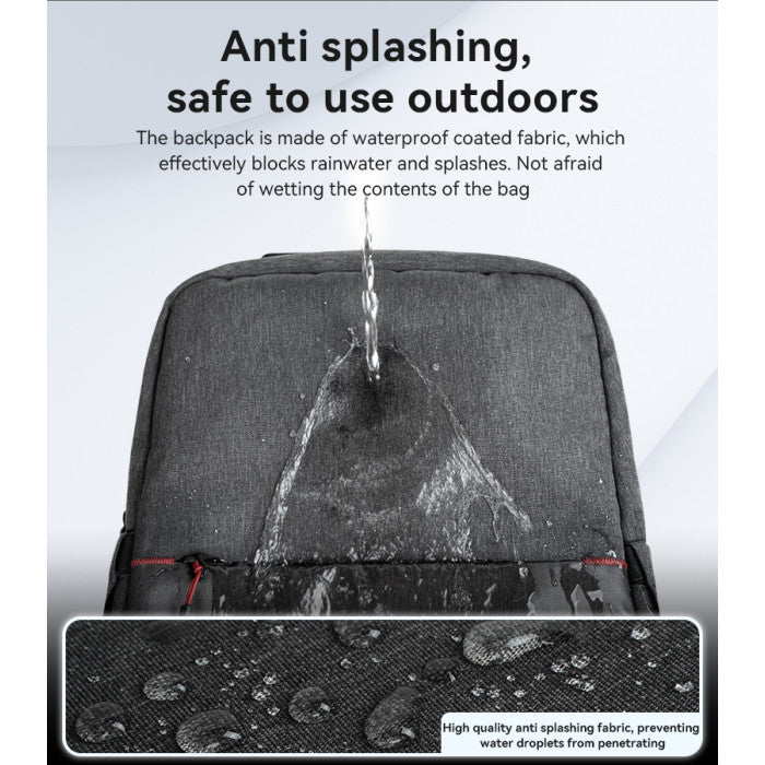 WB34 Large Capacity Dual Main Cabin Design Waterproof Anti Splashing Backpack Computer Bag