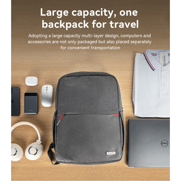 WB34 Large Capacity Dual Main Cabin Design Waterproof Anti Splashing Backpack Computer Bag