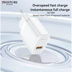 YC66 Overspeed Fast Charge Fireproof Material QC18W Single A EU Char